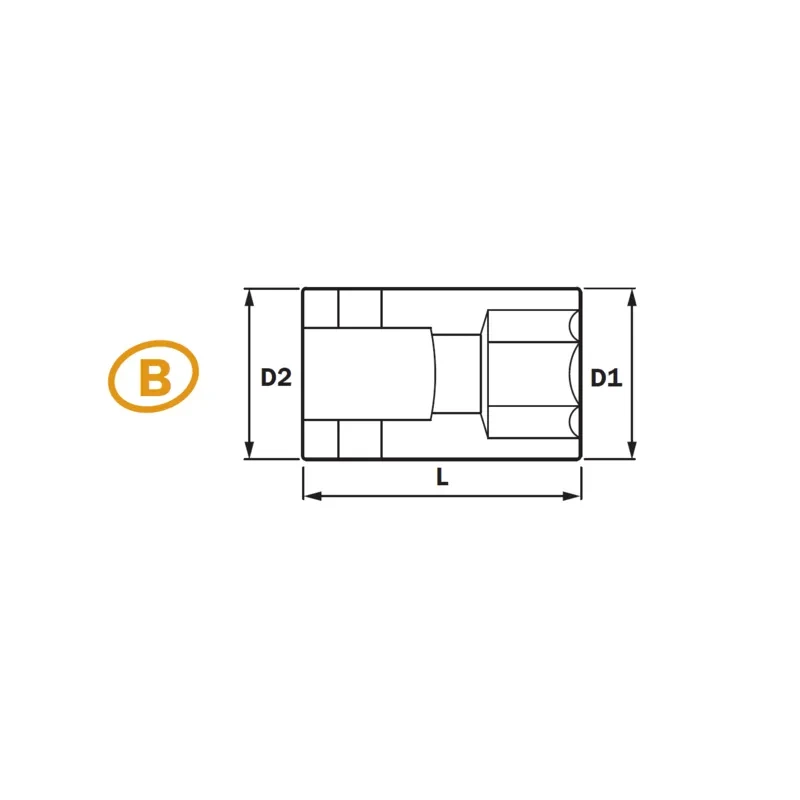 3/8" Socket de Impacto 6PT