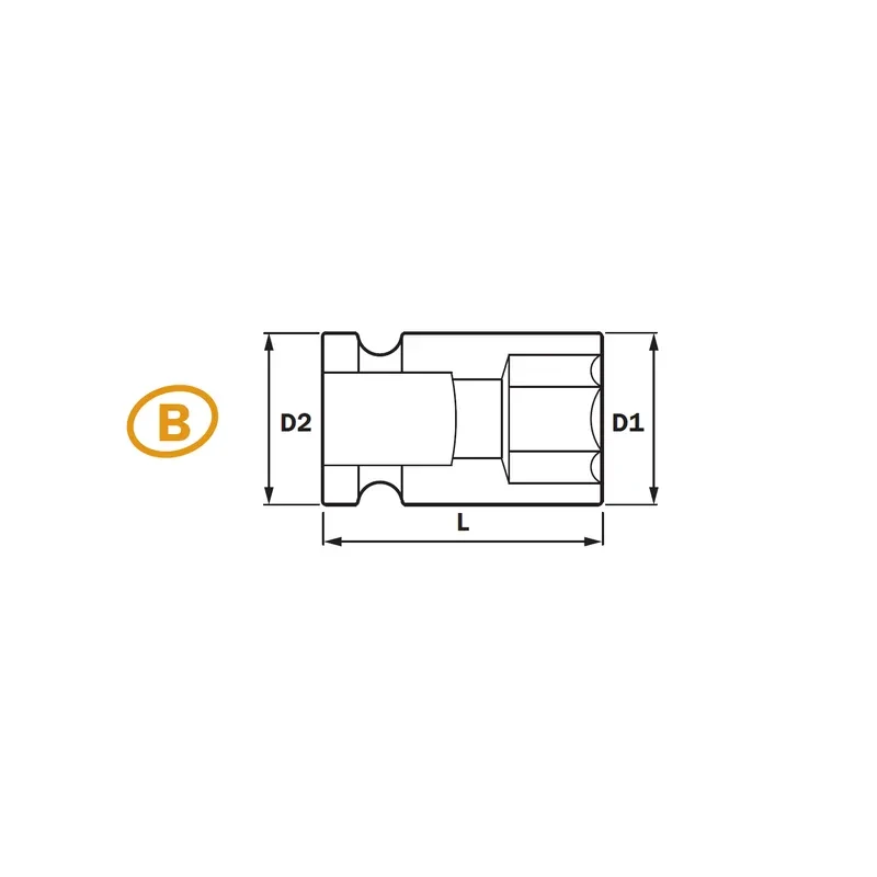 1" Socket de impacto 6PT