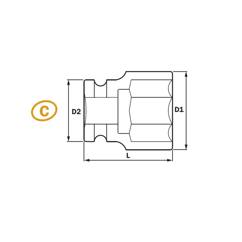 3/4" Impact Socket 6PT