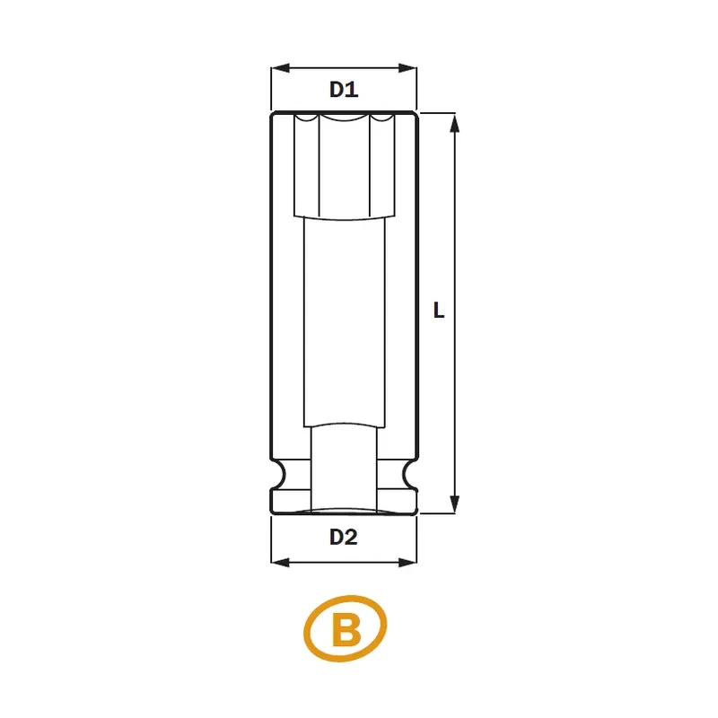 1/2" Impact Thin Wall Socket