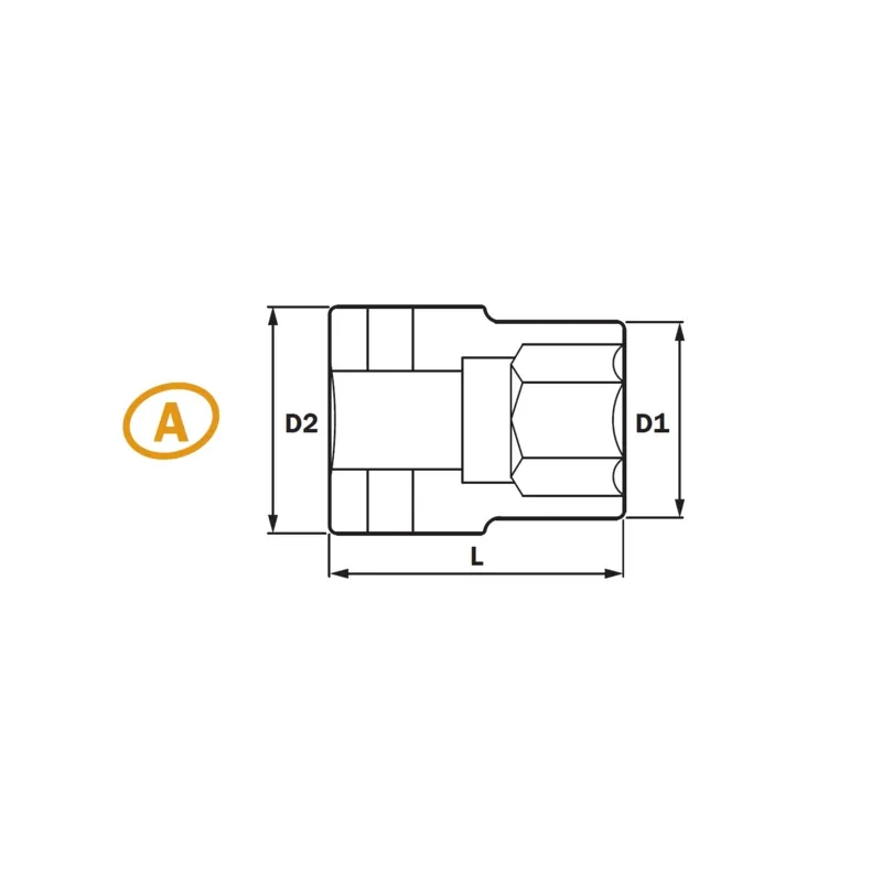 3/8" Socket de Impacto 6PT