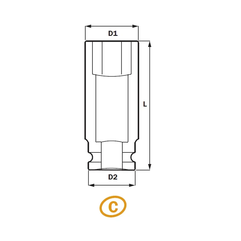 1/2" Deep Impact Socket 6PT 3121