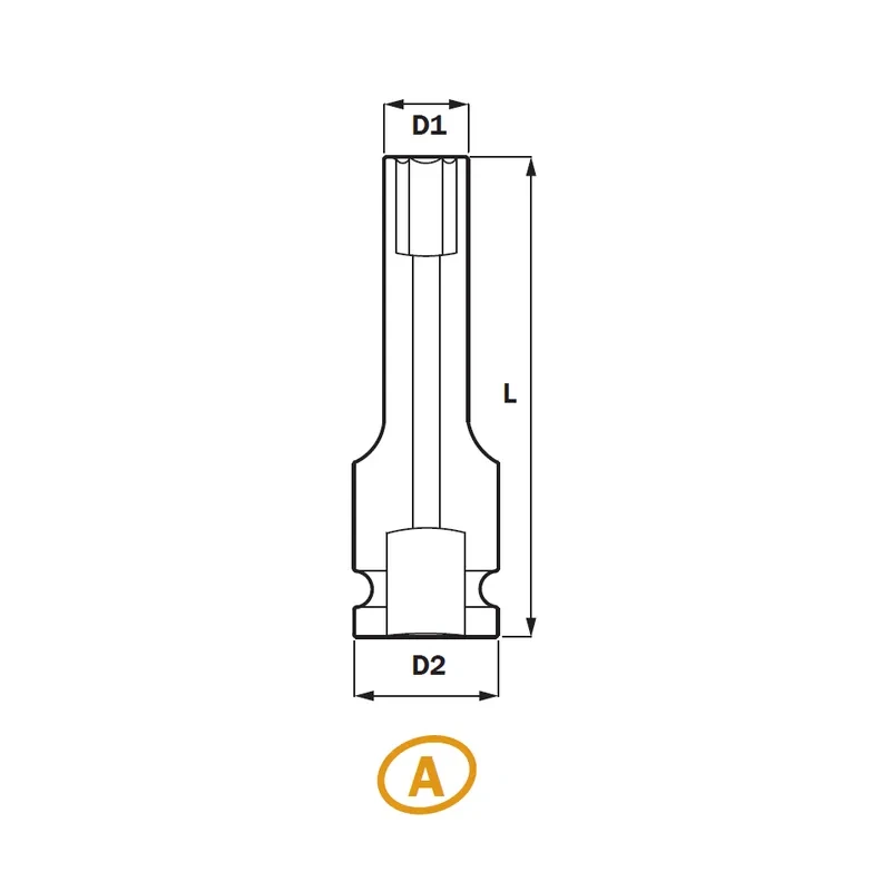 1/2" Deep Impact Socket 6PTx120L