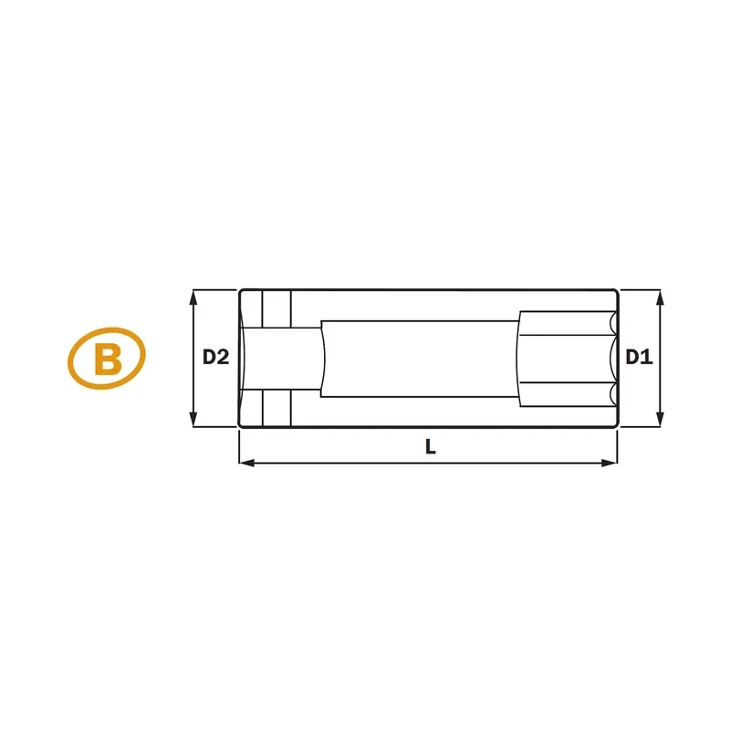 1/2" Deep Impact Socket  6PT