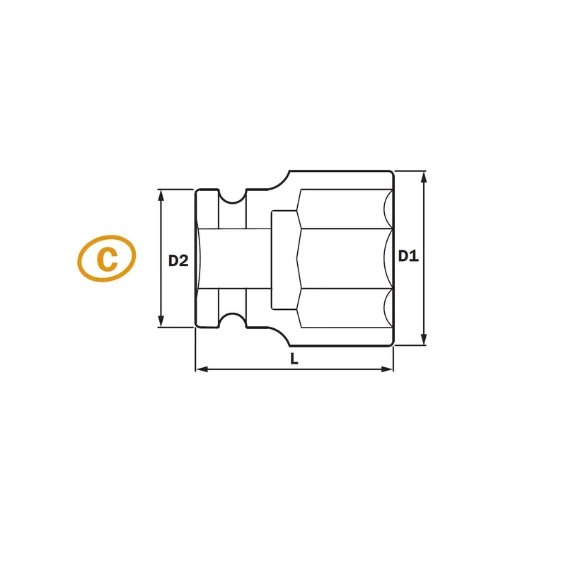 1" Impact Socket 6PT