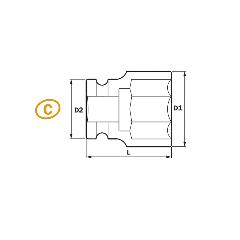 1-1/2" Impact Socket 6PT