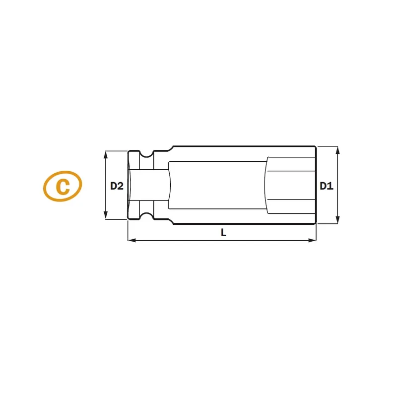 1/2" Deep Impact Socket (MM) 6PT&12PT