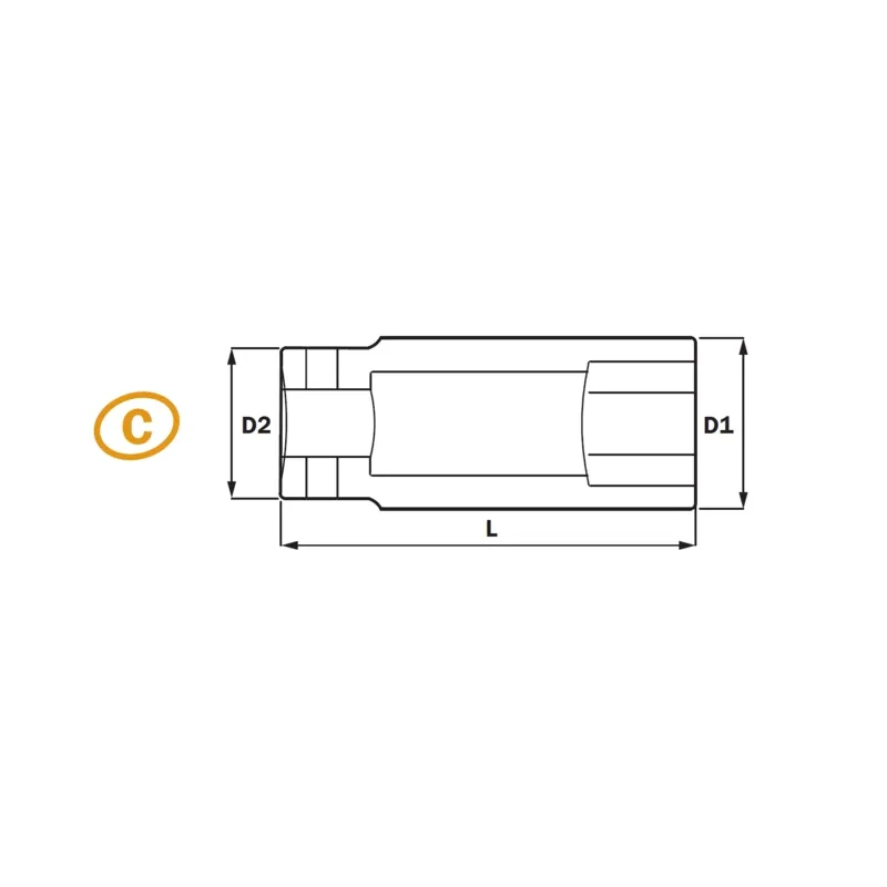 3/8" Deep Impact Socket  6PT