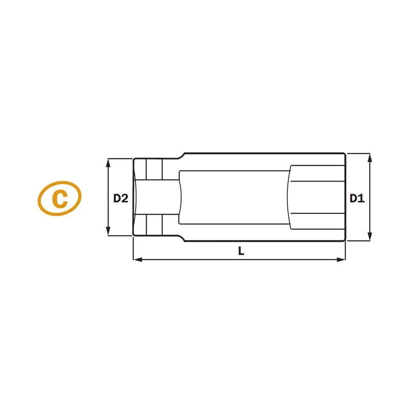 1/2" Deep Impact Socket  6PT