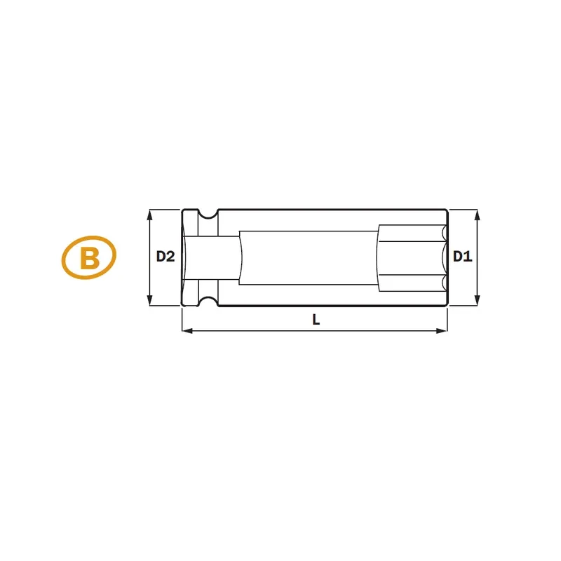 1/2" Deep Impact Socket (MM) 6PT&12PT