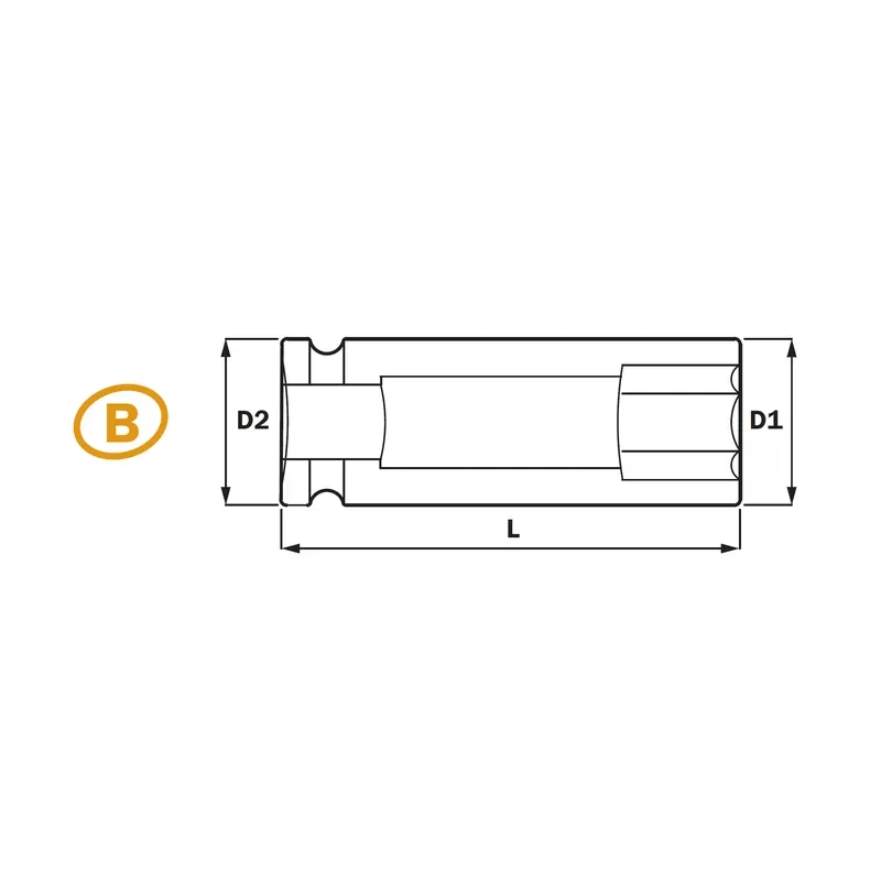 1-1/2" Deep Impact Socket 6PT