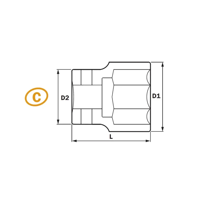 1/2" Impact Socket 6PT