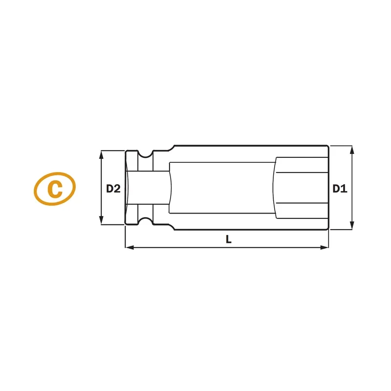 1-1/2" Deep Impact Socket 6PT