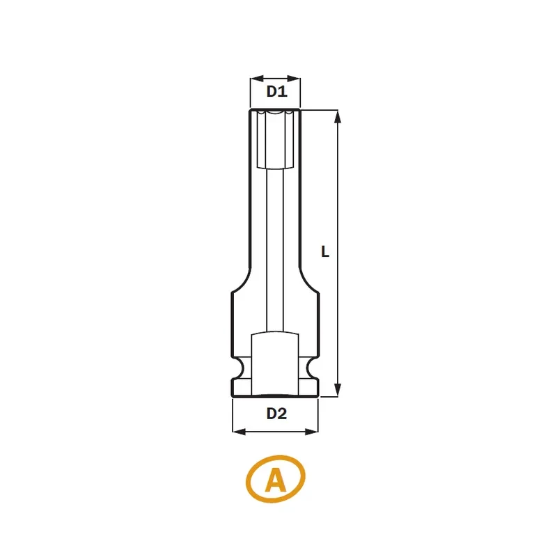 1/2" Deep Impact Socket 6PT 3121