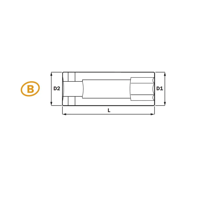 3/8" Deep Impact Socket  6PT